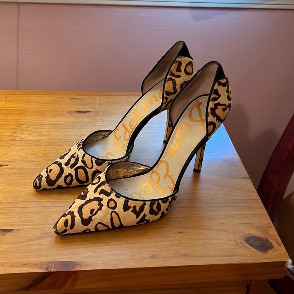 Sam Edelman Pony Skin leopard pumps